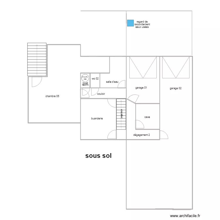 goimard sous sol. Plan de 