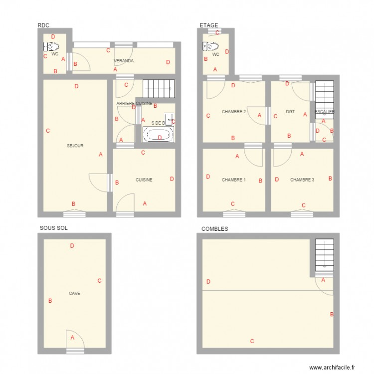 GENTAL. Plan de 0 pièce et 0 m2