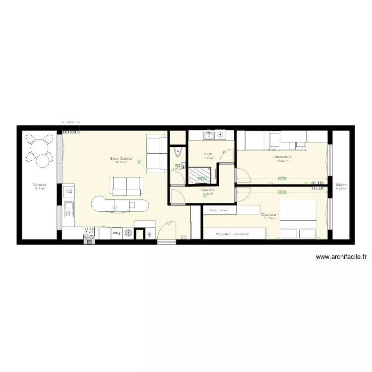 T3 Nogent sur Marne A9. Plan de 