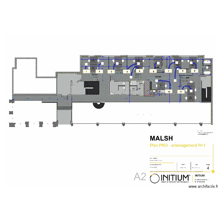 Malsh R+1. Plan de 0 pièce et 0 m2