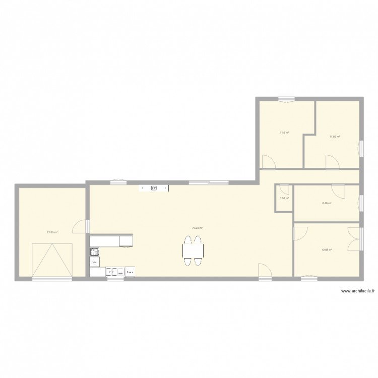 projet villa. Plan de 7 pièces et 138 m2