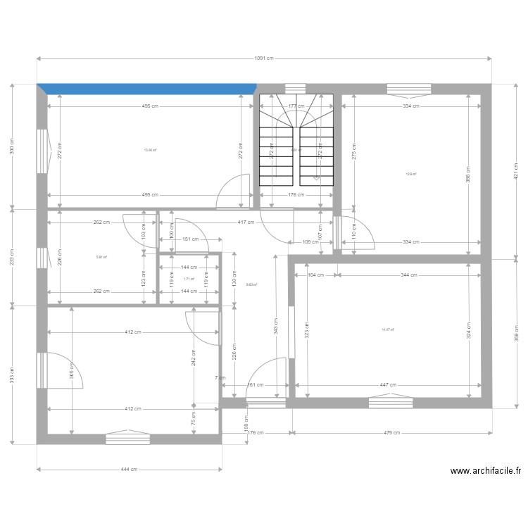 ROUZIERE Michel. Plan de 0 pièce et 0 m2