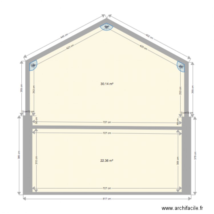 PLAN COUPE GARAGE. Plan de 0 pièce et 0 m2