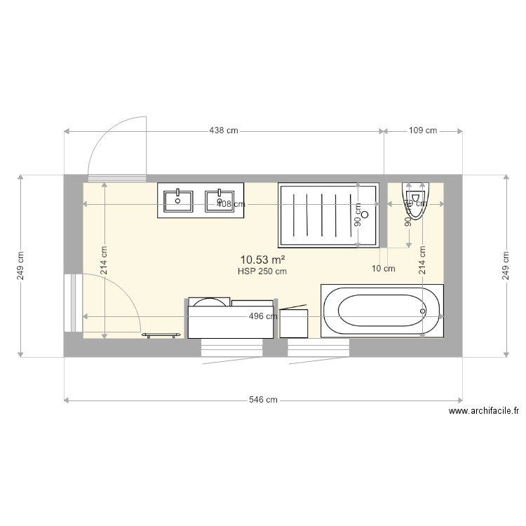 SDB version 2. Plan de 0 pièce et 0 m2