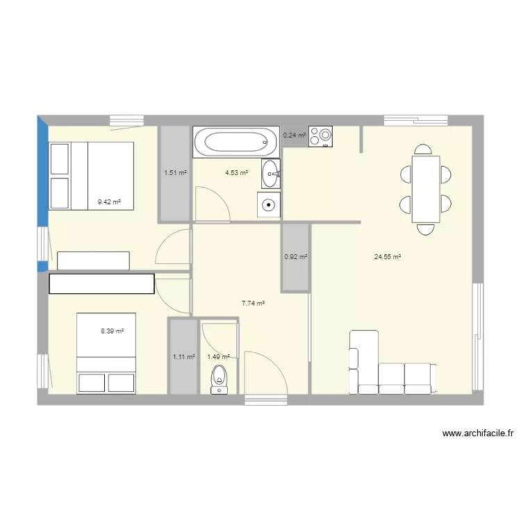 Am&eacute;nagement nouvel appart. Plan de 