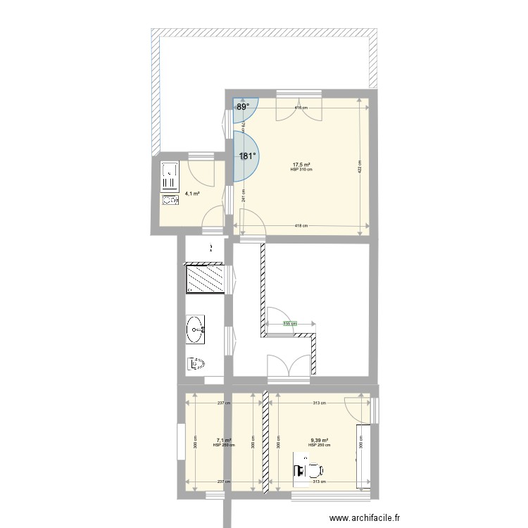 plan appart Version 1 Agné. Plan de 0 pièce et 0 m2