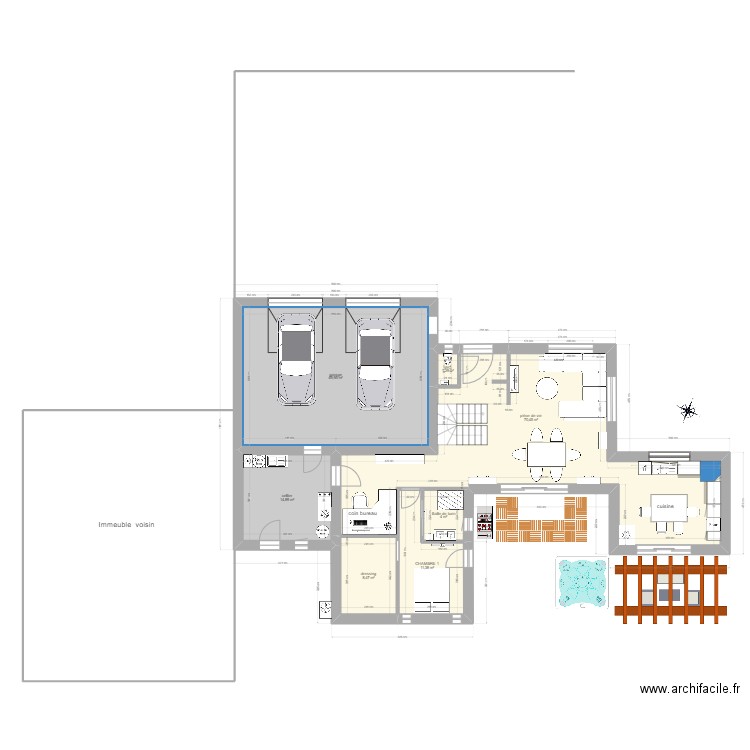 ham2. Plan de 13 pièces et 202 m2