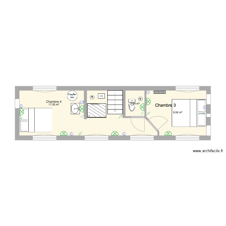 Quettehou 2ème étage 26 avril 2018. Plan de 0 pièce et 0 m2