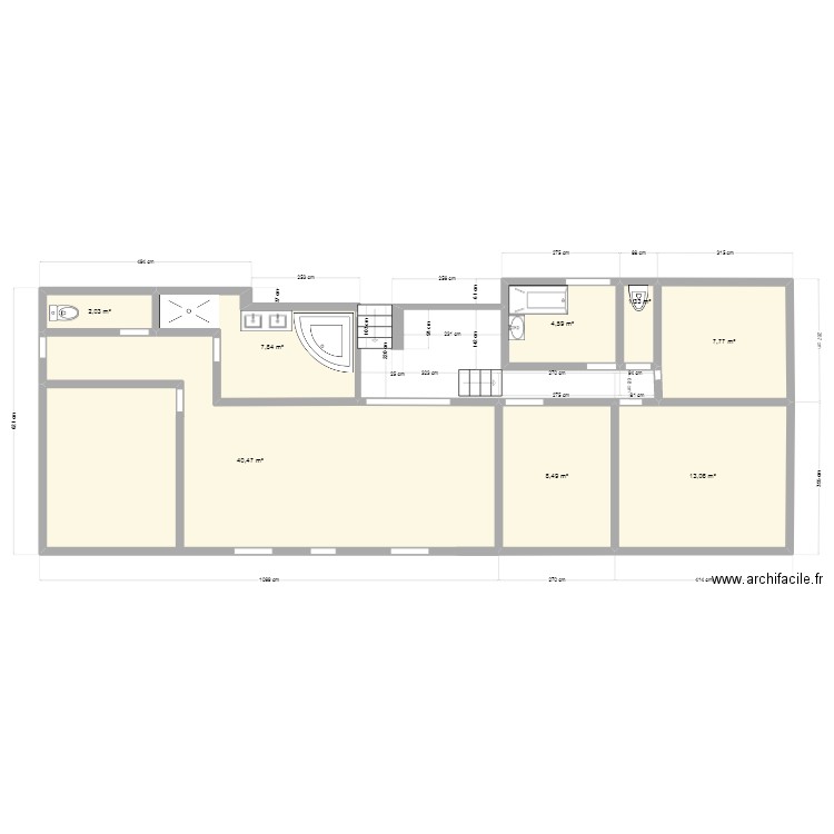 demi etage. Plan de 0 pièce et 0 m2