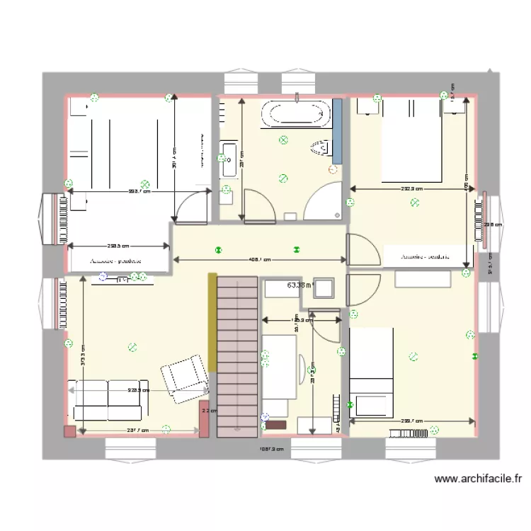 Plan &eacute;tage. Plan de 