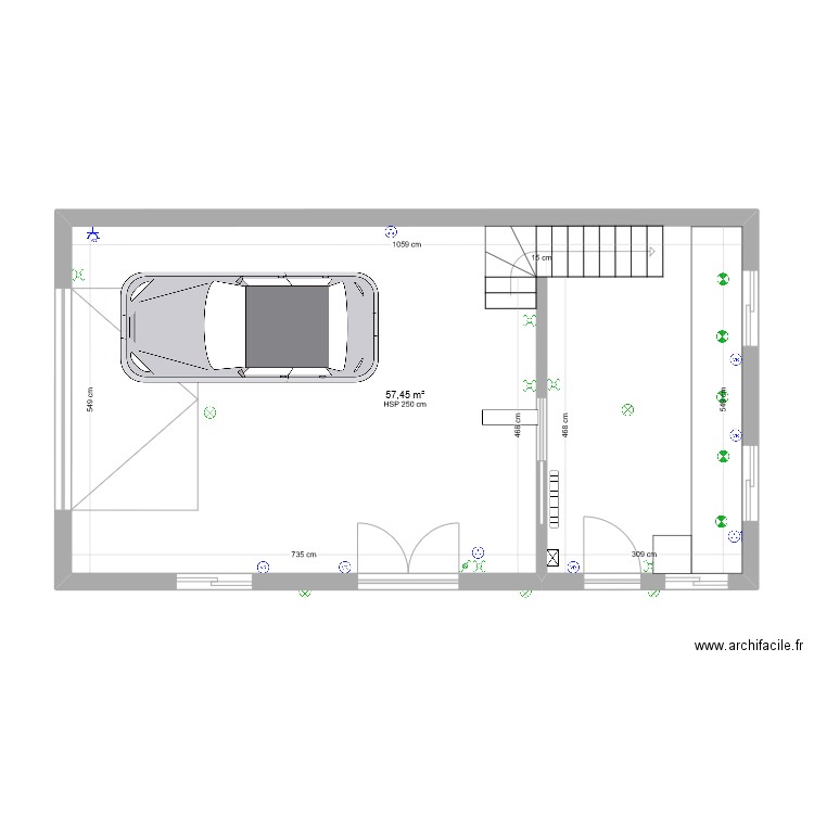 Garage. Plan de 0 pièce et 0 m2