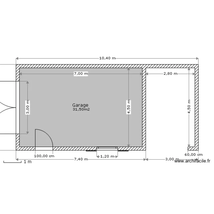Garage PdC. Plan de 