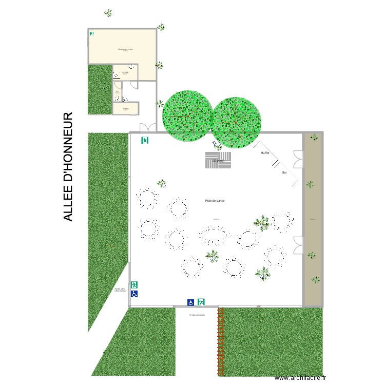 Implantation A et F 19 juin 2021. Plan de 0 pièce et 0 m2