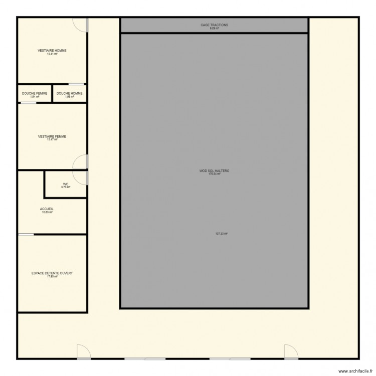 box crossfit Plan dessiné par l...