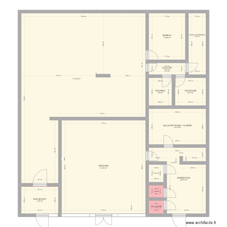 BOUSSU HORNU PROJET1. Plan de 13 pièces et 254 m2