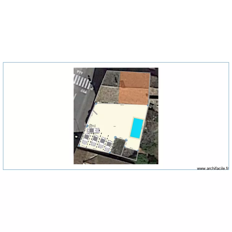 entr&eacute;e avec d&eacute;crochement. Plan de 