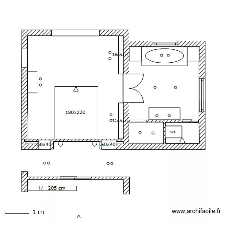 Master def double porte lumi. Plan de 