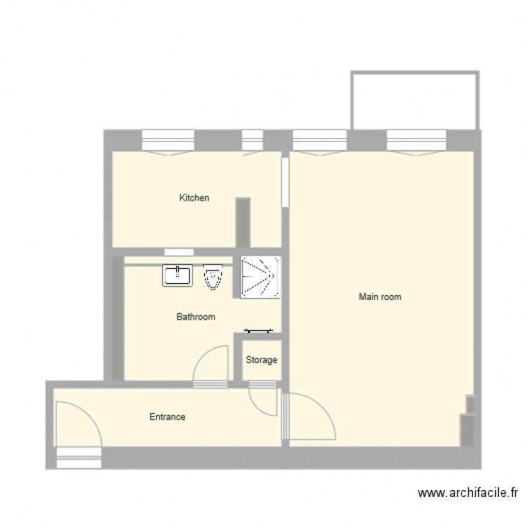 NAU6 36 SF 3 OG mitte rechts. Plan de 0 pièce et 0 m2