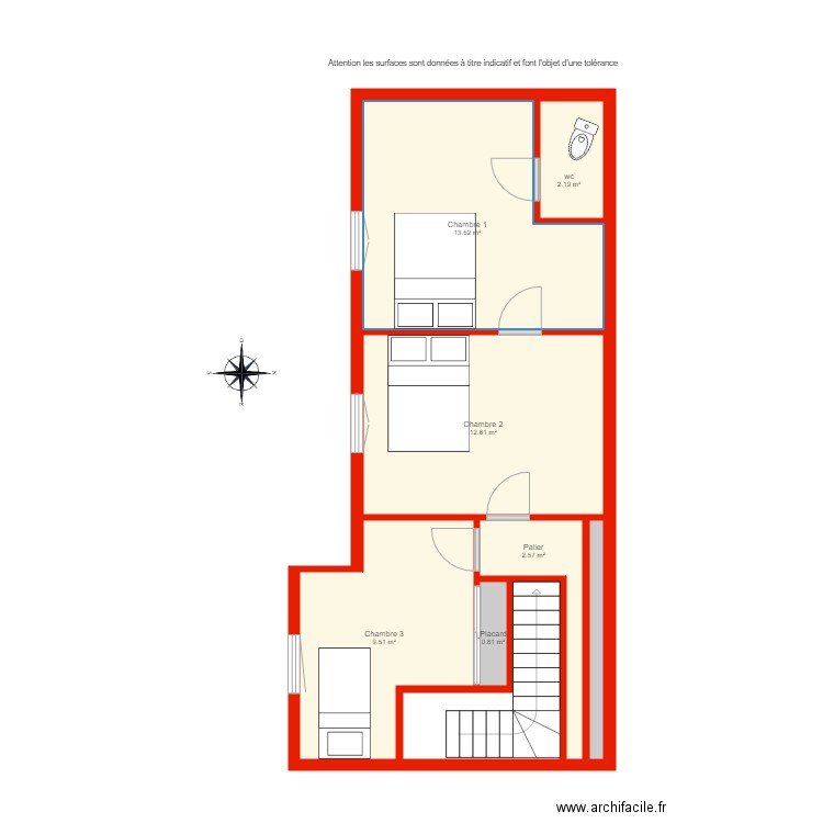 BI 2555 étage non côté. Plan de 0 pièce et 0 m2