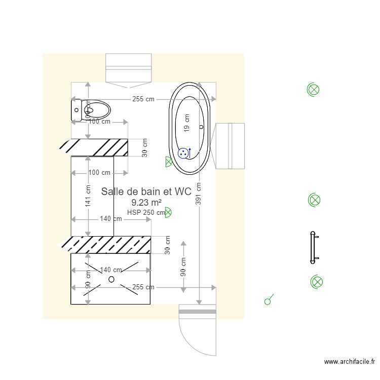 Salle de bain et WC 3. Plan de 0 pièce et 0 m2