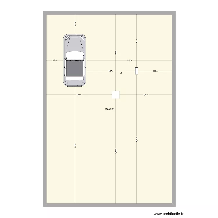 garage 150 m2. Plan de 