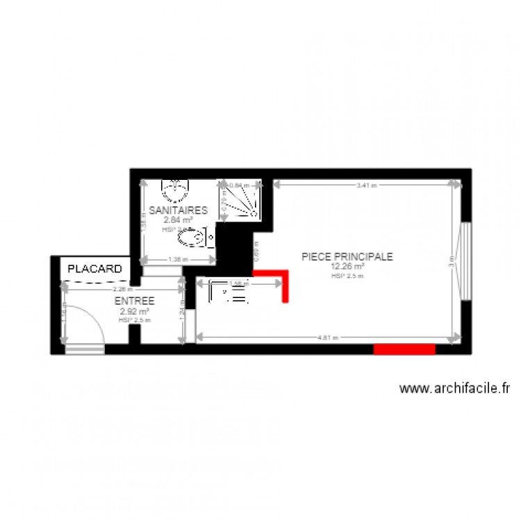 PROJET LOGE CHENNEVIERES PREPARATION DU PROJET. Plan de 0 pièce et 0 m2