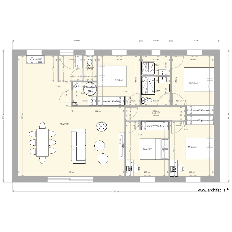 plan adapté maison manon V2. Plan de 0 pièce et 0 m2
