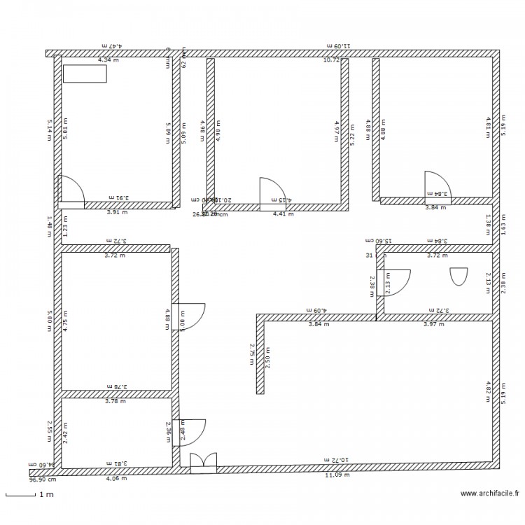 plan de distribution 1. Plan de 0 pièce et 0 m2