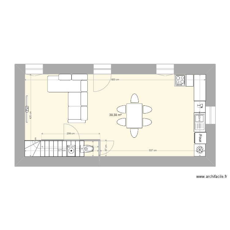 Immeuble labruguière appart 1 rdc. Plan de 0 pièce et 0 m2