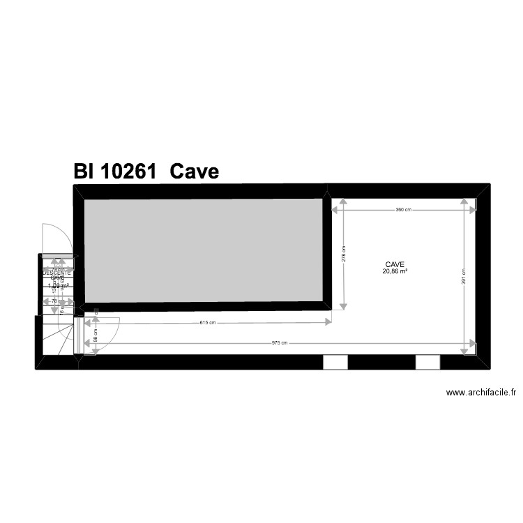 BI 10261. Plan de 27 pièces et 288 m2