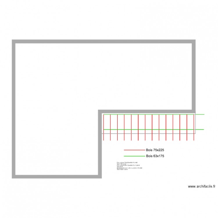 Plan coffrage casquette béton. Plan de 0 pièce et 0 m2