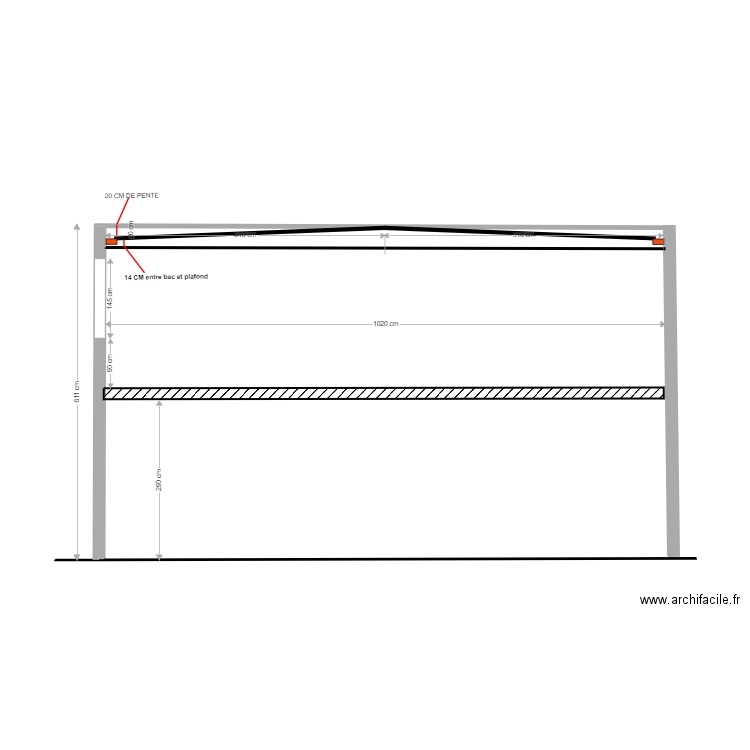 coupe toiture sci urandi. Plan de 0 pièce et 0 m2