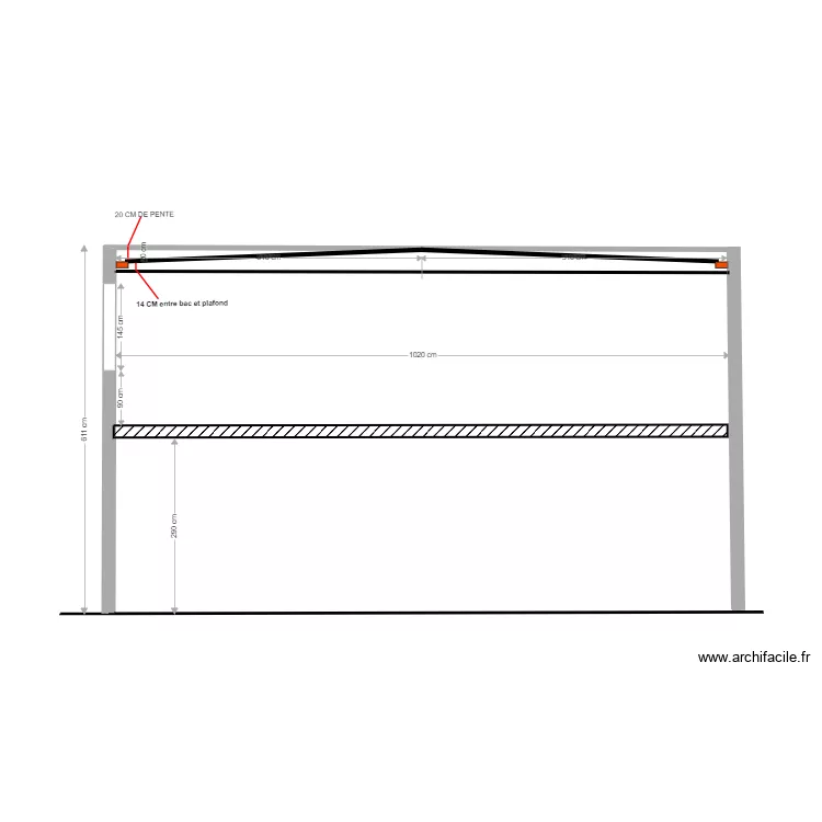 coupe toiture sci urandi. Plan de 