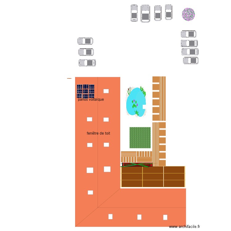 bureau et extérieur. Plan de 0 pièce et 0 m2