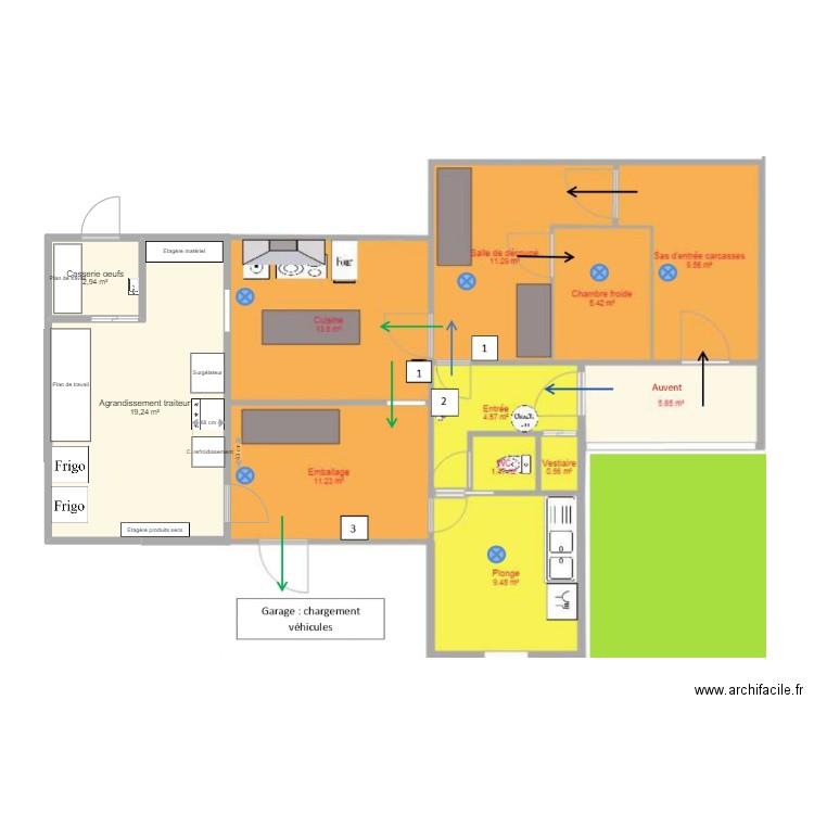 LABO TRAITEUR. Plan de 0 pièce et 0 m2