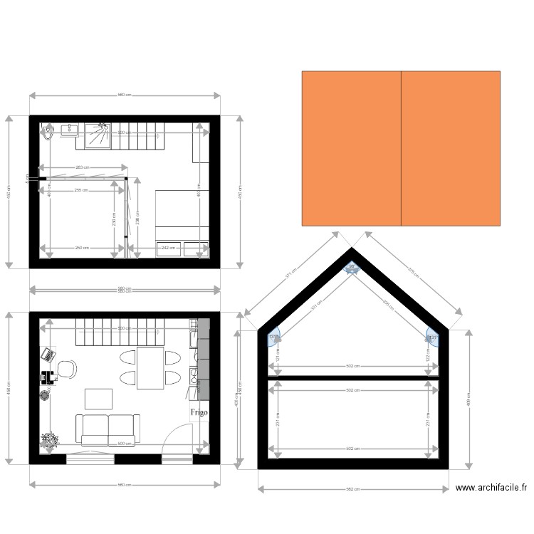 Plan 2d studio. Plan de 0 pièce et 0 m2