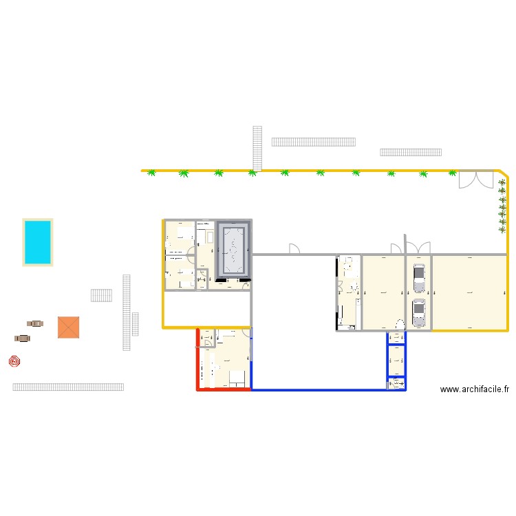 villa malak. Plan de 13 pièces et 307 m2