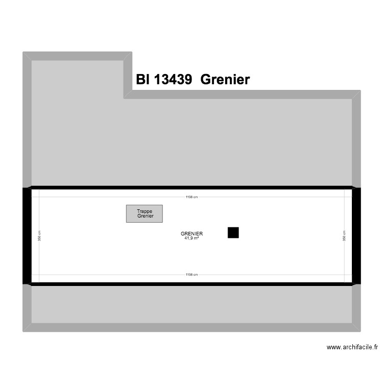 BI 13439 . Plan de 22 pièces et 319 m2