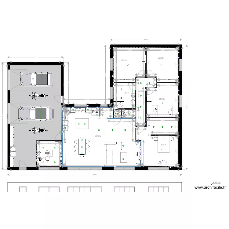 plan maison fini. Plan de 