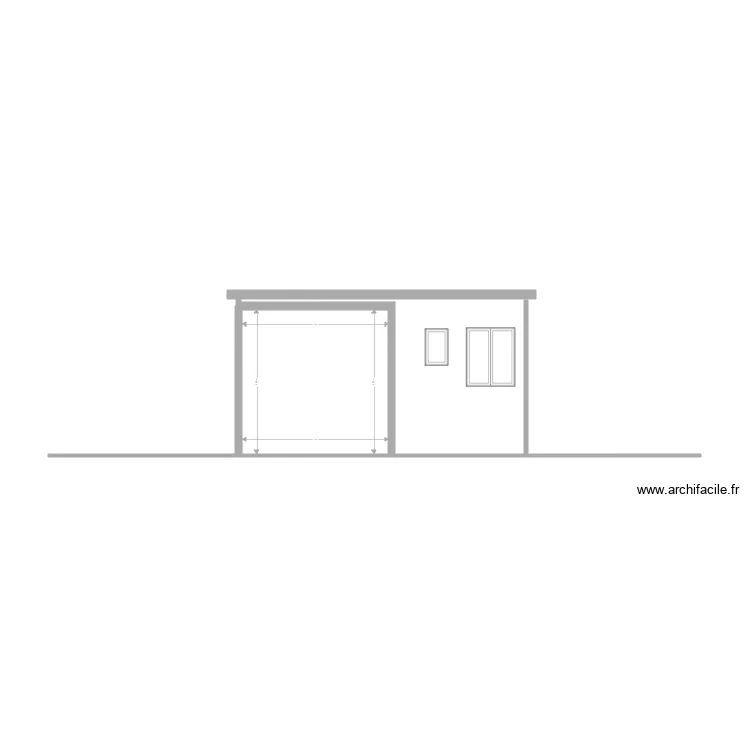 pignon garage 2 sans toit. Plan de pignon garage 2 sans toit. Plan de