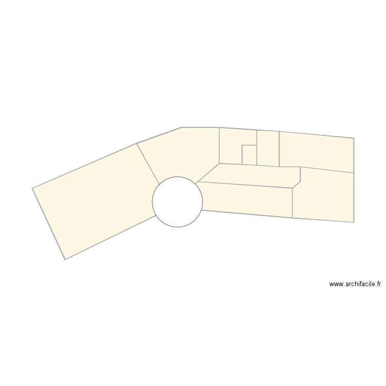 Croquis PAUQUET. Plan de 8 pièces et 24 m2