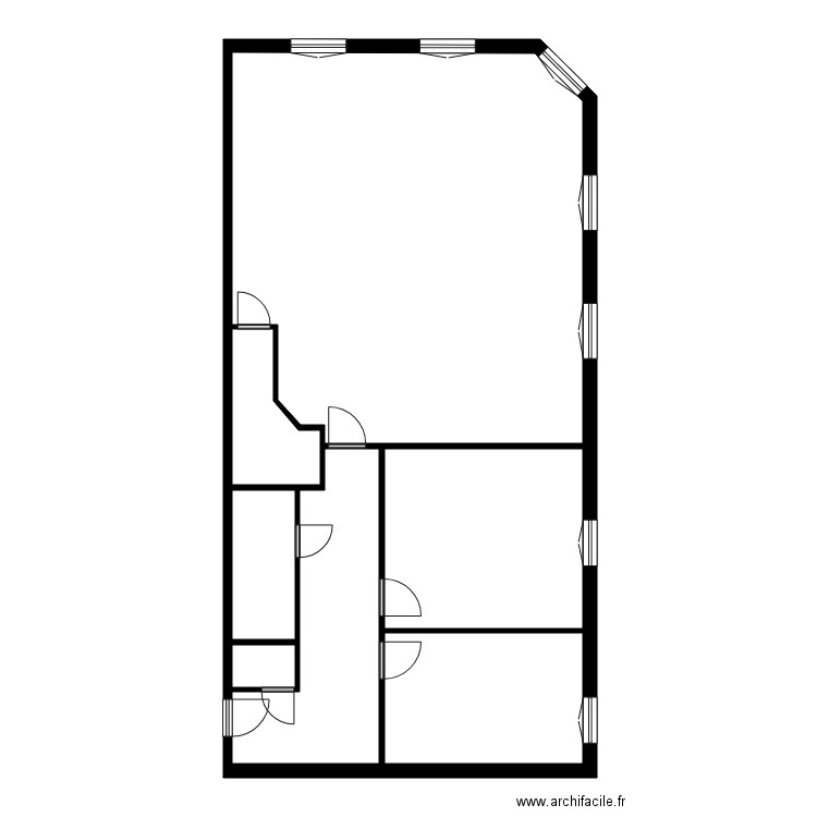 DIDELOT. Plan de 7 pièces et 113 m2