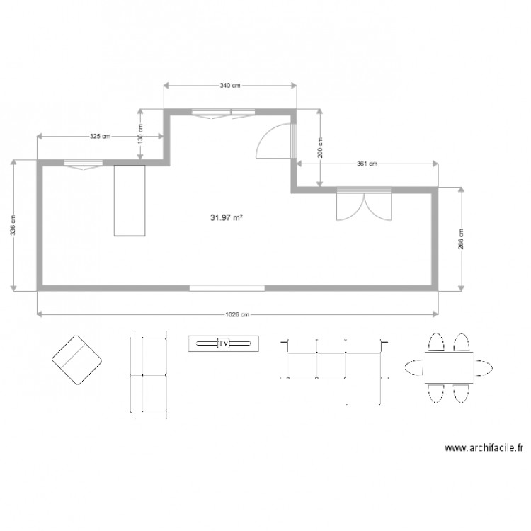 new0appart0sejour01. Plan de 0 pièce et 0 m2