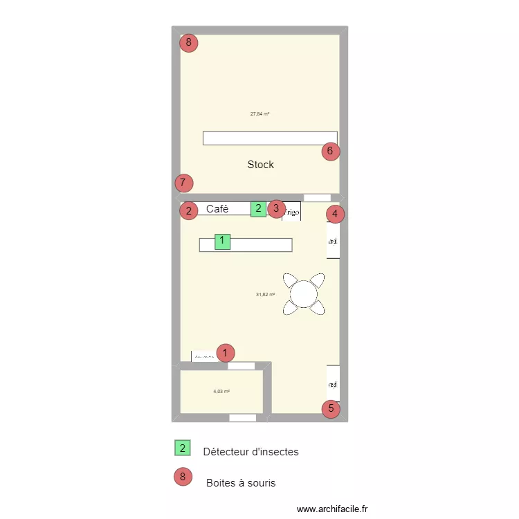 USQUARE CAFE IKAWA. Plan de 