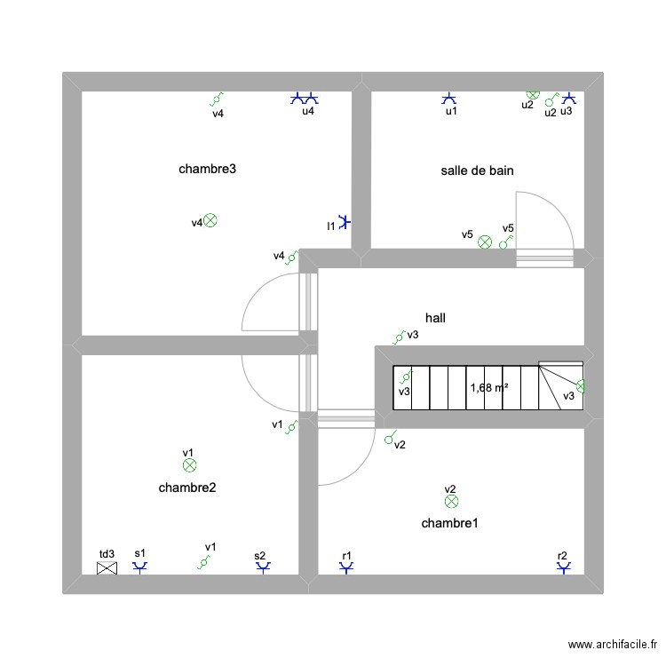irch bf étage. Plan de 0 pièce et 0 m2