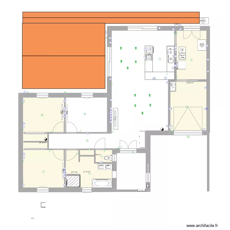 maison Theo. Plan de 