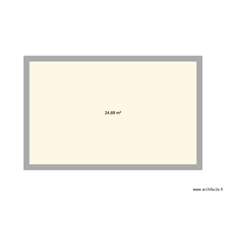 Test. Plan de 1 pièce et 25 m2
