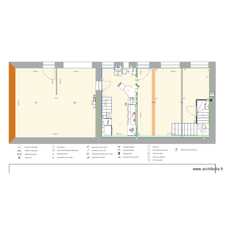 République RC distribution électrique 2023.11.14(4). Plan de 2 pièces et 91 m2