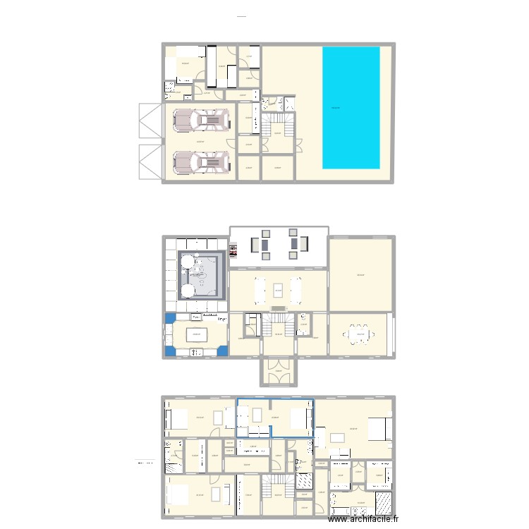 new1. Plan de 50 pièces et 587 m2