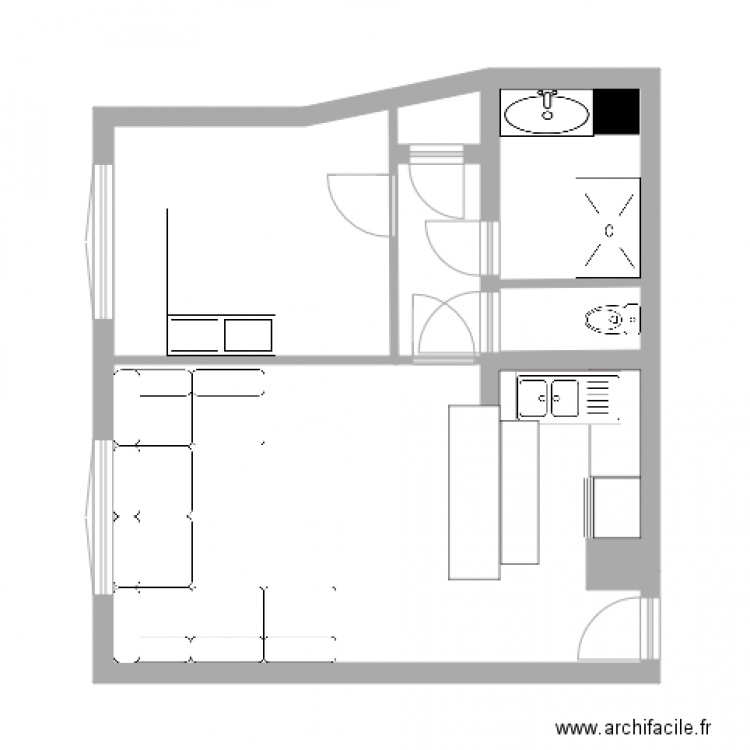 st antoine 2 bis rdc. Plan de 0 pièce et 0 m2